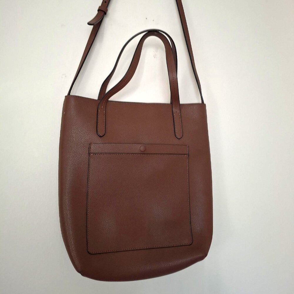 Banana Republic 12-hour Cognac Leather Tote